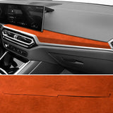 For BMW Two-gate G42 3er I3 G20 G28 4er I4 G23 Center Console Dashboard Trim Sticker Car Interior Accessories Made of Alcanta
