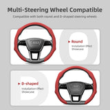 Perforated Leather Steering Wheel Cover for Audi Car Interior Accessory Hocasen