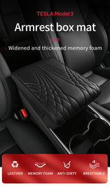 Armrest Mat Memory Foam for Tesla Model 3 Accessory Car Interior Accessory OEM