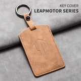 Car Remote Key Case Cover For Leapmotor C16 B01 C10 C11 Sheep Suede Car Key NFC Card Protector Shell Kychain Holder Accessori