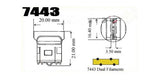 T20 7443 LED Turn Signal Bulbs for Universal Cars Car Interior Accessory iJDM