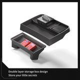 Smabee for Tesla Model Y 2025 Juniper Dashboard Storage Tray Car Display Screen Rear Storage Box Tray Accessories Black Dashb