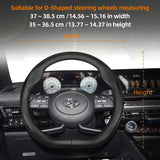 Breathable Leather Steering Wheel Cover for Hyundai