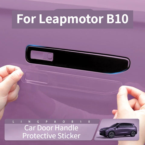 For Leapmotor B01 B10 Car Door Handle Protective Sticker Scratch Proof Anti-collision Protectors Exterior Accessories Car Ext