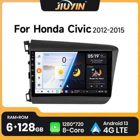 9-Inch Android 13 Multimedia Navigation for Honda Civic 2011–2015 Android Head Unit JIUYIN