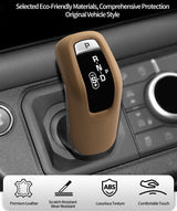 Original Leather Center Gear Shift Knob Cover For Land Rover Lever Shifter Boot Anti Scratch Car Performance Interior Accesso