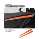 Top Suede For Tesla Model 3 (2020-2023) Model Y (2020-) Door Inner Handle Trim Sticker Car Premium Interior Tuning Accessories