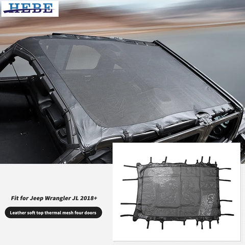 Sunshade Heat Mesh Cover for Jeep Wrangler JL 2018+ Car Interior Accessory HEBE