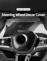 Carbon Fiber Car Steering Wheel Airbag Cover for BMW 5 Series I5 G60 (2023-) X3 G45 (2025-) Steering Wheel Accessory OEM