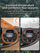 Ultra-Thin Breathable Leather Wheel Cover for Cupra Car Interior Accessory Hocasen