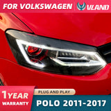 VW Polo Dual Beam Headlights Assembly for 2009-2017 Car Interior Accessory Vland