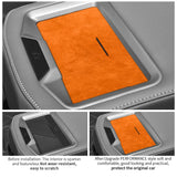 For BMW X3 G45 (2025-) Car Rear Seats Armrest Box Charging Panel Mat Trim Stickers Made of Alcantara Tuning Interior Accessor