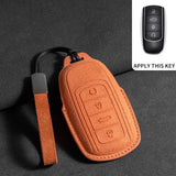 Car Key Case Shell for Chery Tiggo 8 Pro, 8plus, New 5, 7pro - Suede Car Keychain