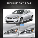 Matrix Headlights Blue DRL for Lexus IS250 IS350 Car Interior Accessory Vland