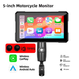 5Inch Motorcycle Monitor CarPlay Dashcam TPMS Universal