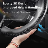 Opel Wave Steering Wheel Cover Carbon Fiber Texture Car Interior Accessory Hocasen