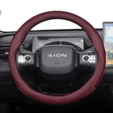 Perforated Leather Steering Wheel Cover for Aion Car