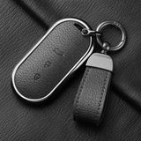 Aluminum Alloy Goatskin Car Key Case Cover For HUAWEI Aito M5 M7 2022 Car Key Case Protect Fob