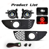 LED Fog Lamps with Angel Eyes Rings for Mitsubishi LED Ambient Light OEM White Red Ring
