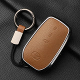 Leather 3 Button Car Key Case Cover for Toyota Sequoia