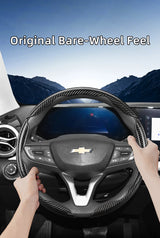 Carbon Fiber Texture Steering Wheel Cover for Chevy Silverado