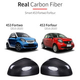 Carbon Fiber Rear Mirror Cover for Smart 453 Fortwo Car Interior Accessory GMUNI