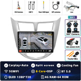 2K QLED Android Multimedia Player for Hyundai Solaris 2010-2016