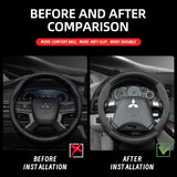 Carbon Suede Steering Wheel Cover for Mitsubishi Car Interior Accessory Hocasen