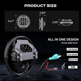 Emark 5.75 Inch LED Headlight For Harley Dyna Softail Sportster Triumph Victory 5 3/4 Headlamp With Hi/low Beam DRL 12V Led Lamp