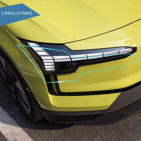 TPU Headlight Protection Film for Volvo EX30 2023+ Car Interior Accessory LINGLUYANG