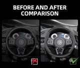Suede Carbon Fiber Steering Wheel Cover for Acura MDX TL Car Interior Accessory Hocasen