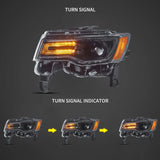 LED Projector Headlights Jeep Grand Cherokee 2014-22 Car Interior Accessory Vland