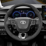 Segmented Suede Steering Wheel Cover for Toyota Cases