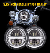 Universal Motorcycle 5.75 Inch Led Headlight H4 For Harley Davidson Sportster Dyna XL 883C 1200C FXD Headlamp FX 5.75inch Hou