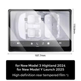 Tempered Glass Film Protector for New Tesla Model 3 Highland 2024 / Model Y Launch 2025 Rear Row Center Control Protective To