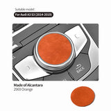 For Audi 8V A3 S3 (2014-2019) Sport Car Multimedia Knob Trim Sticker Cover Panel Made of Alcantara Interior Accessories