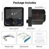Marine Radio Stereo Bluetooth Waterproof for Boat ATV UTV Android Head Unit AKAMATE