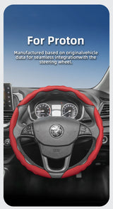 Wave-Shaped Sport Steering Cover for Proton Car Interior Accessory Hocasen