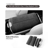 For Mercedes W223 S-Class Maybach Seat Armrest Box Cover Trim Sticker Interior Performance Tuning Accessories Made of Alcantara