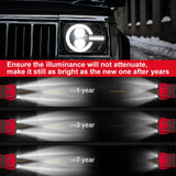 Latest Style 2pcs 7X6 5X7 Led Headlights For Jeep Wrangler YJ Cherokee XJ H6014 H6052 H6054 H4 Headlamp Car Accessories Led L