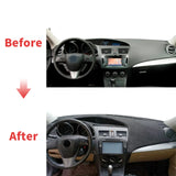 Luxury Flannel Dashboard Cover Pad for Mazda 3 Axela 2009-2013 Dashboard Mat CATUSIKI