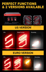 LED Tail Lights for Jeep Wrangler JL JLU 2018+ Daytime Running Light Car Rear Brake Lamp Turn Signal Reverse Light Accessorie