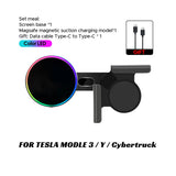 Foldaway Car Phone Mount Holder Magnetic Compatible with MagSafe for Tesla Model Y LAUNCH 2026 2025 / 3 HIGHLAN 2024 BYD Atto 3