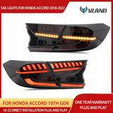Honda Accord Full LED Tail Lights Dynamic 18-22 Car Interior Accessory Vland