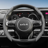 Wavy Sports Leather Steering Cover for Kia