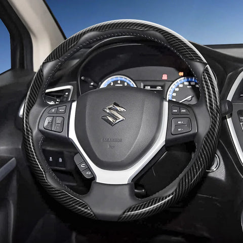 Carbon Fiber Quick Release Steering Cover for Suzuki Car Interior Accessory Hocasen