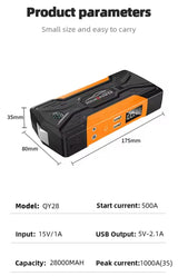 1000A Car Jump Starter with Tire Inflator Jump Starter MINUS TWO