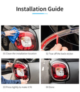 ABS Chrome Tail Light Trim for Smart 453