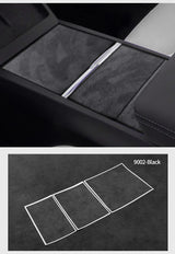 For Tesla Model 3 (2024-) Model Y(2025-) Center Console Panel Trim Sticker Anti Scratch Car Interior Accessory Made of Alcantara