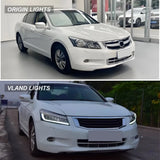 LED Projector Headlights for Honda Accord 2008-2012 LED Ambient Light VLAND